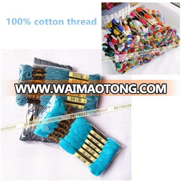 Factory supply 100% cotton thread price with DMC color card from China manufactor