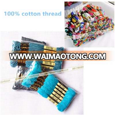 Factory supply 100% cotton thread price with DMC color card from China manufactor