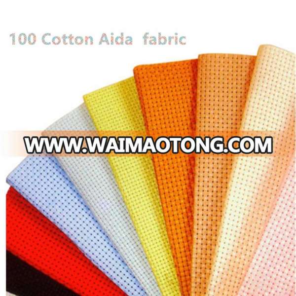 Wholesale handmade cross stitch material 100 cotton aida fabric 9-11-12-14ct factory in China